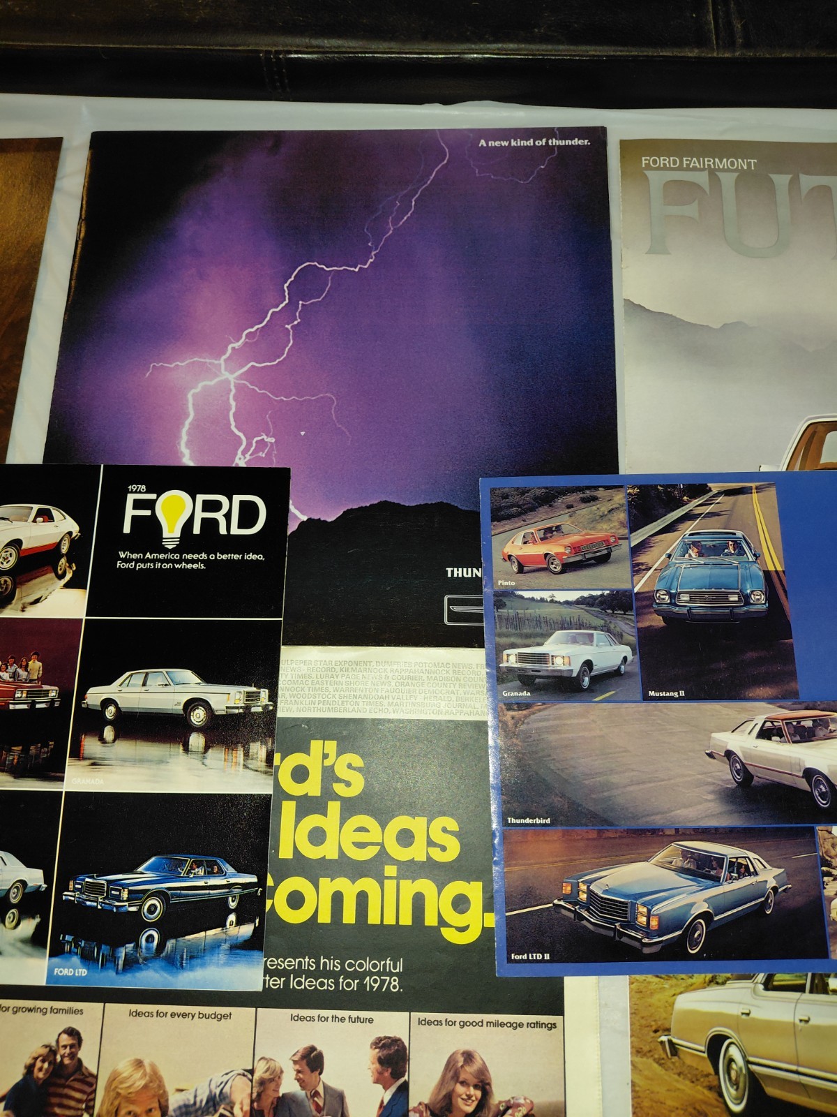 Lot Of 20 Vintage 1970s Ford Cars Brochures & Magazines Etc. New Old Stock