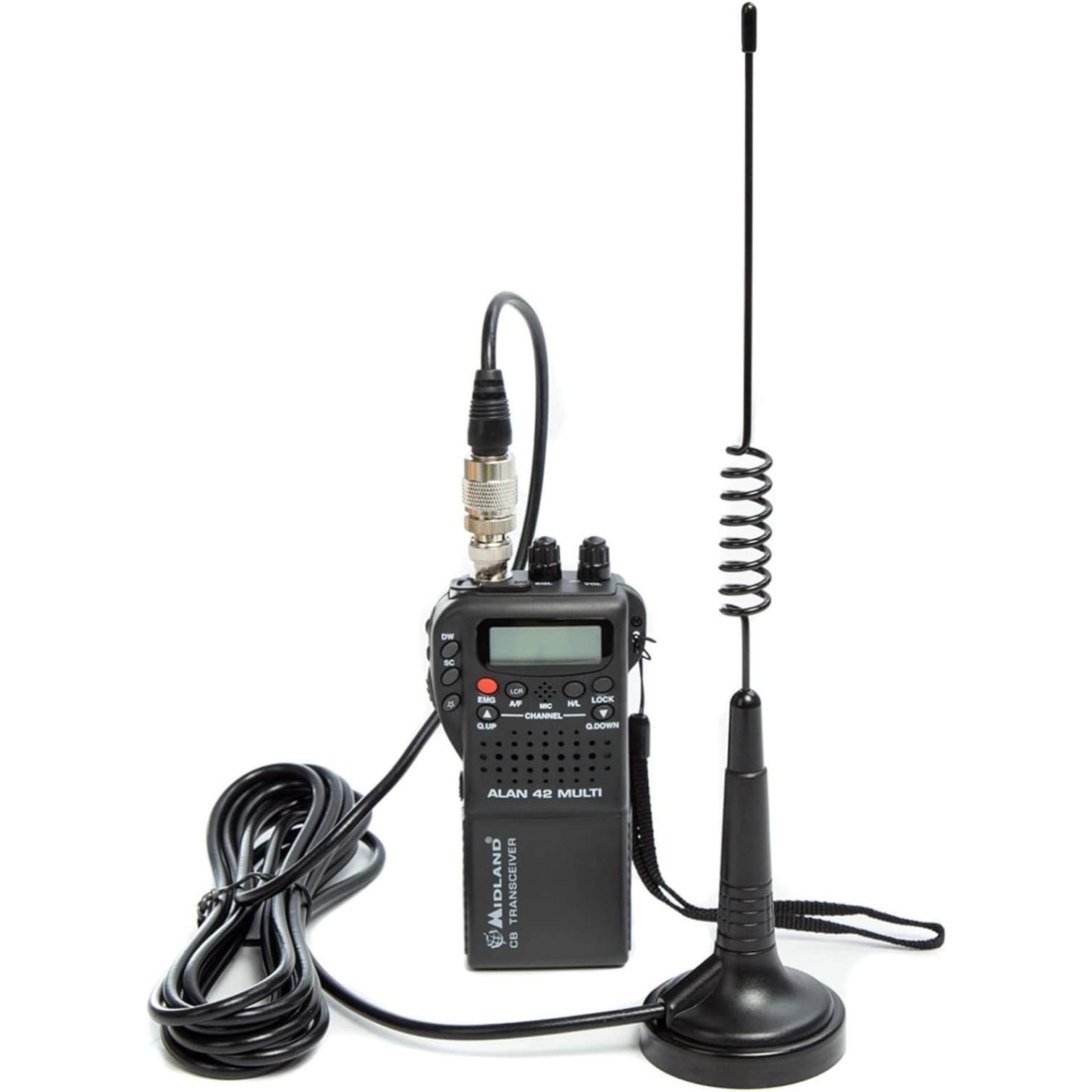 14 Inch CB Radio Antenna - Magnetic Mount, PL259 & BNC