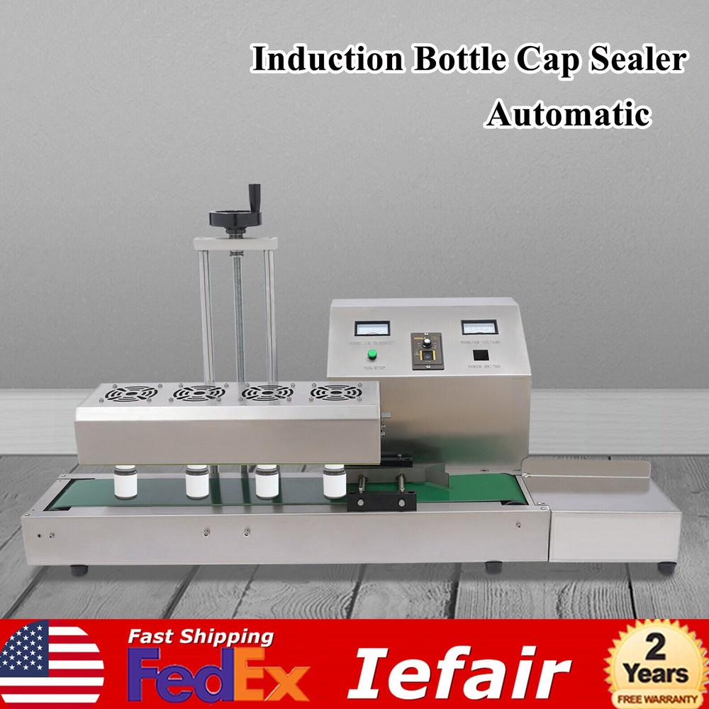 20-100mm Bottle Cap Automatic Sealer Continuous Induction Sealing Machine 1800W