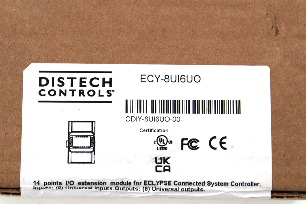 NEW Distech Controls ECY-8UI6UO I/O Extension Module Eclypse 8 Input 6 Output