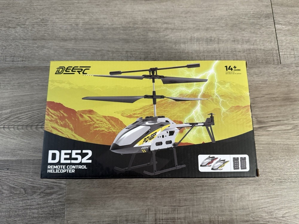 DEERC DE52 Electric Remote Control Helicopter Scale Model, Multi-Color