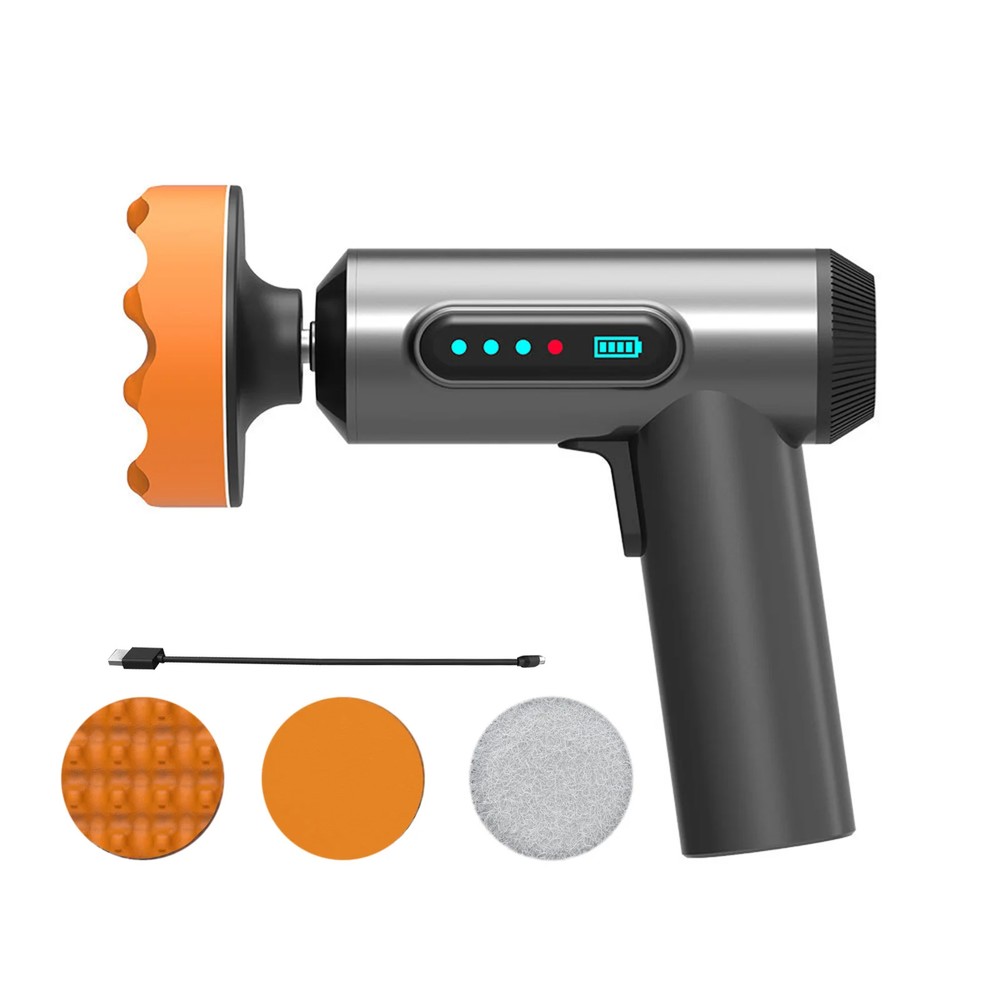 Wireless Car Polishing Machine Buffer Polisher Kit USB Charging Digital Display
