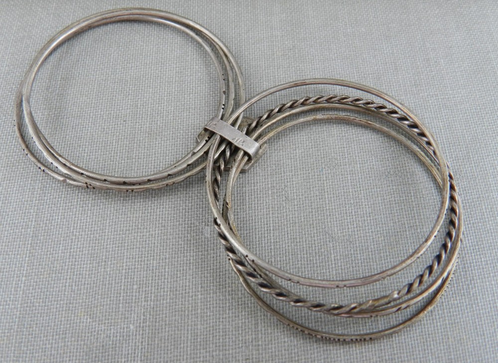 Asian Silver Multi Band Napkin Ring