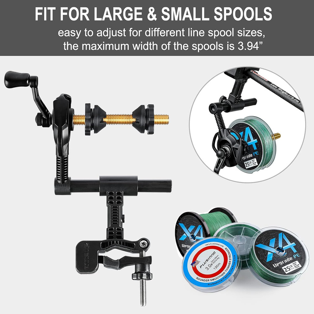 PLUSINNO Fishing Line Spooler with Unwinding Function, Versatile Spooling