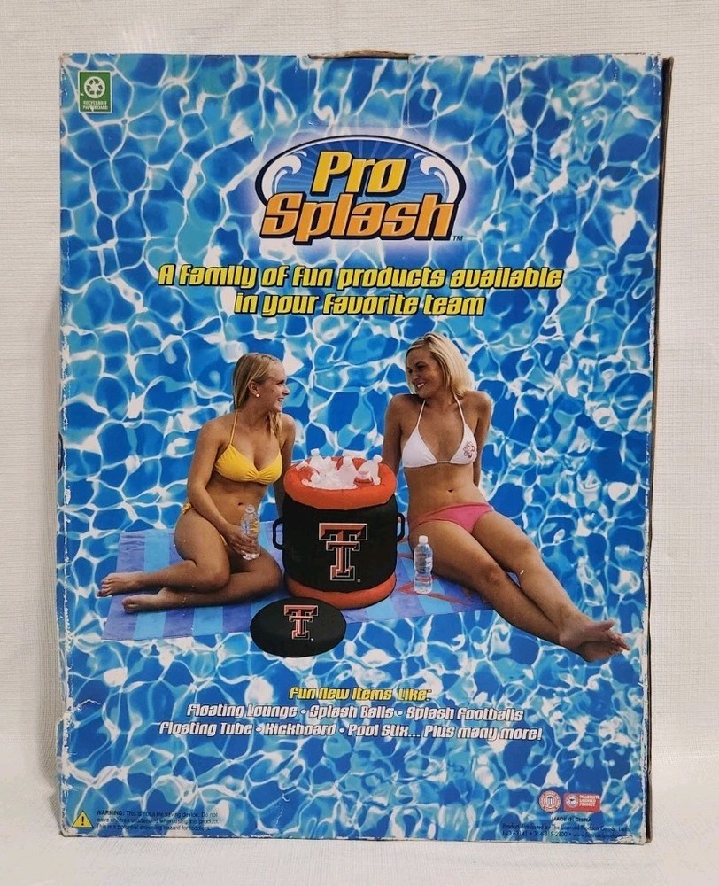 Pro Splash Texas Tech Red Raiders Inflatable Cooler-NEW