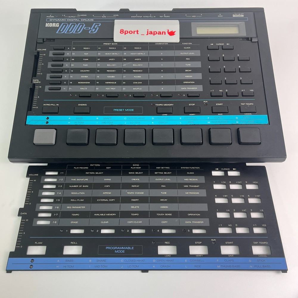 KORG DDD-5 Drum Machine Rhythm Machine Dynamic Digital Drums - Tested & Working