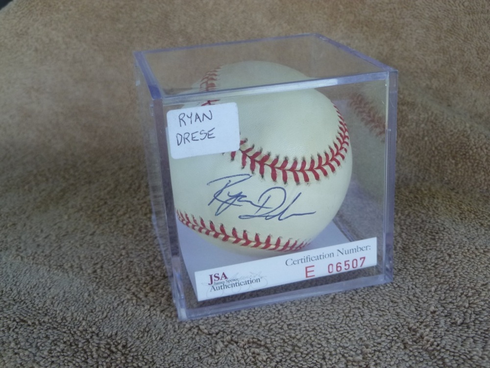Ryan Drese Signed Baseball Auto JSA