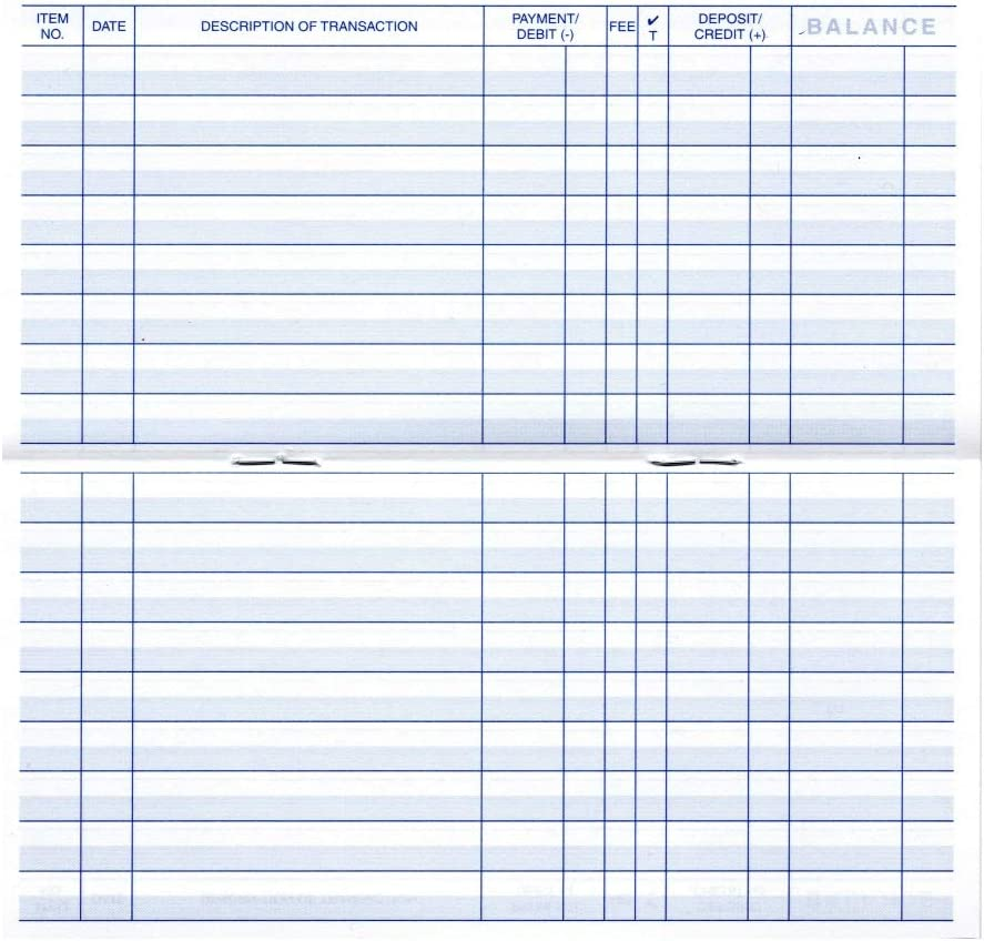 18 Pack Checkbook Registers Transaction Ledgers