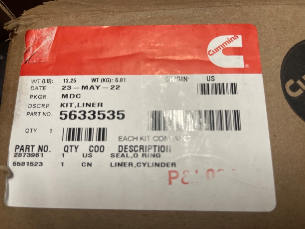 New Cummins 5633535 Kit, Liner