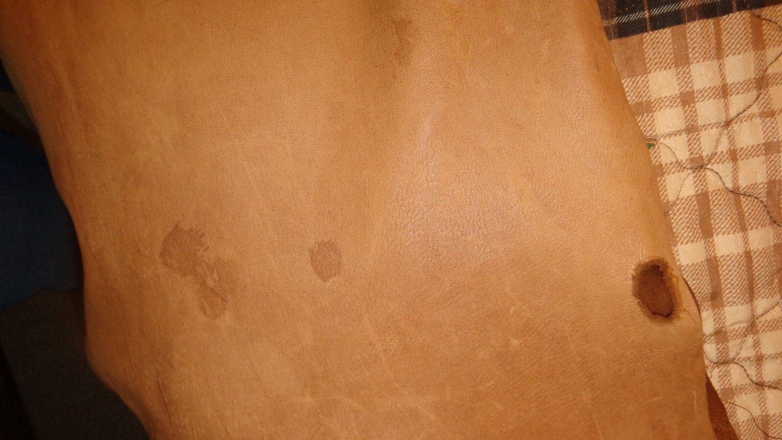 Used Vintage Buckskin Leather Suede Handmade Native American Dress Beads Fringed