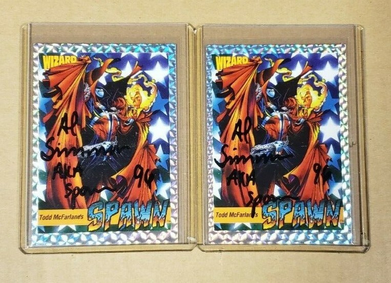 WIZARD SPAWN CARD AUTOGRAPHED BY AL SIMMONS AKA SPAWN