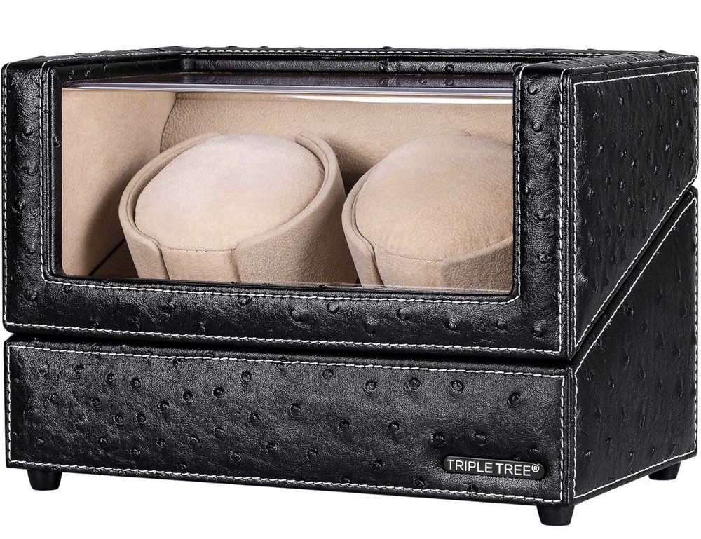 Triple Tree Double Watch Winder for Automatic Watches