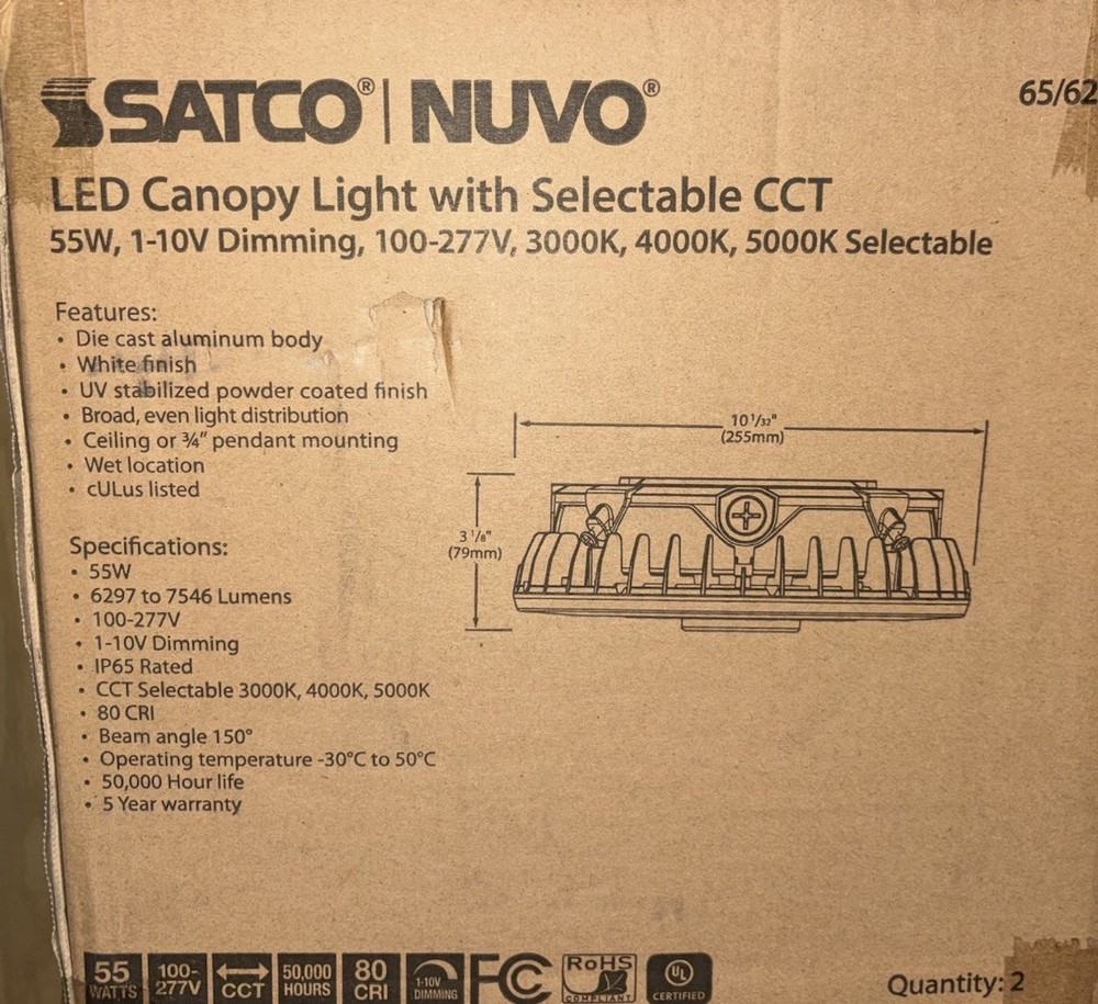 Nuvo Lighting 65/627 Canopy Lights With Selectable 55 W