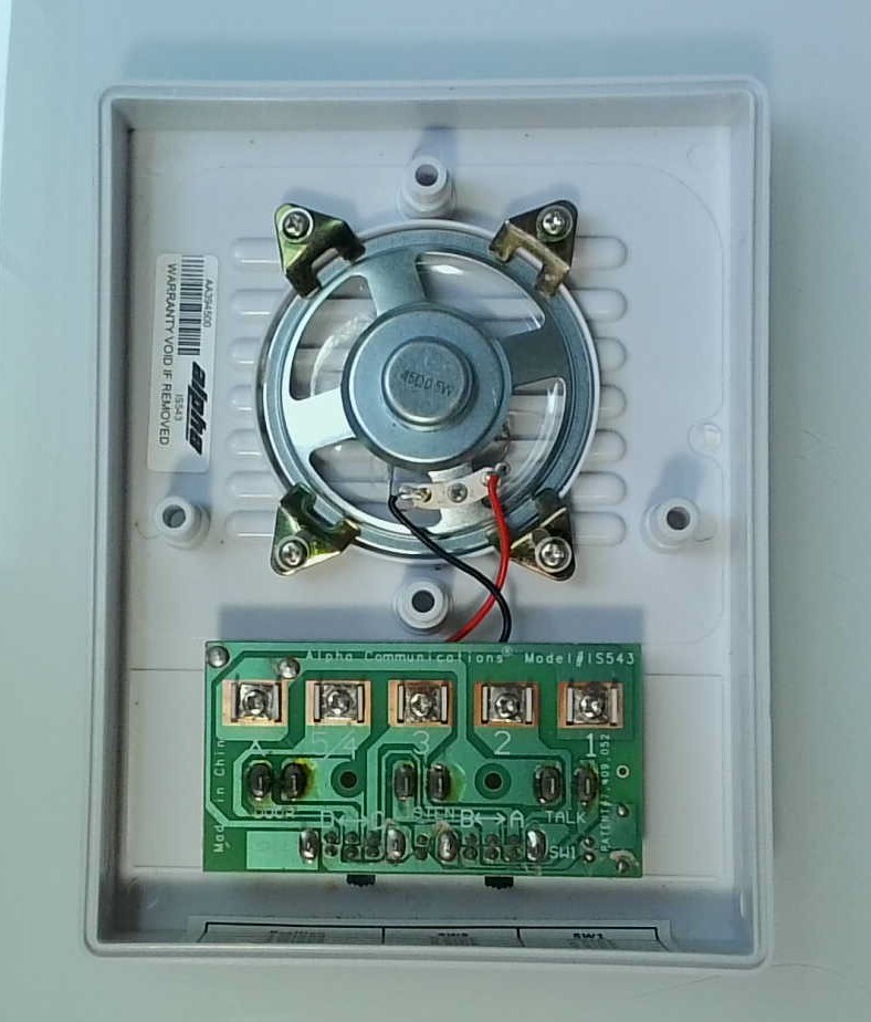 ALPHA COMMUNICATIONS IS543 5/4/3 WIRE INTERCOM STAT-PLAST