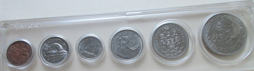 1971 Canada Year Set. 6 UNC COINS RJ
