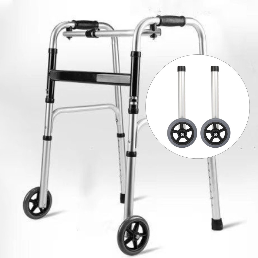 2Pcs Adjustable Walker Wheels For Elderly Mobility Aid Accessories