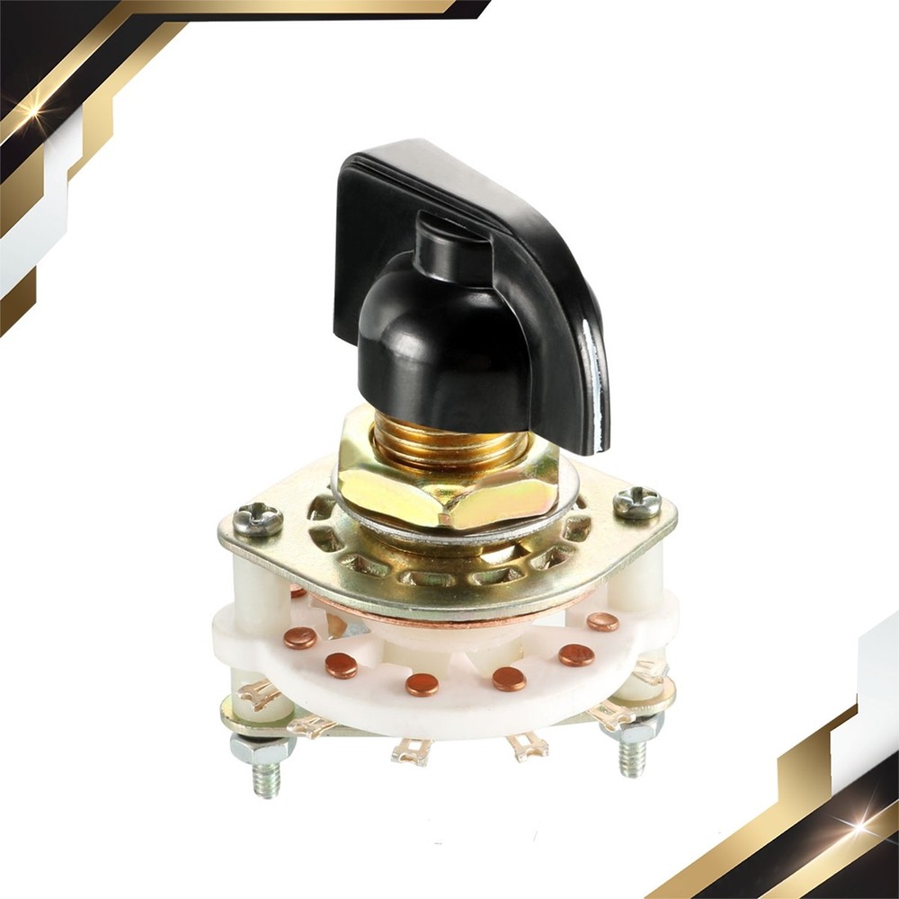 1P6T 1 Pole 6Position Selectable 1Deck Band Selector Rotary Switch Plastic Knob