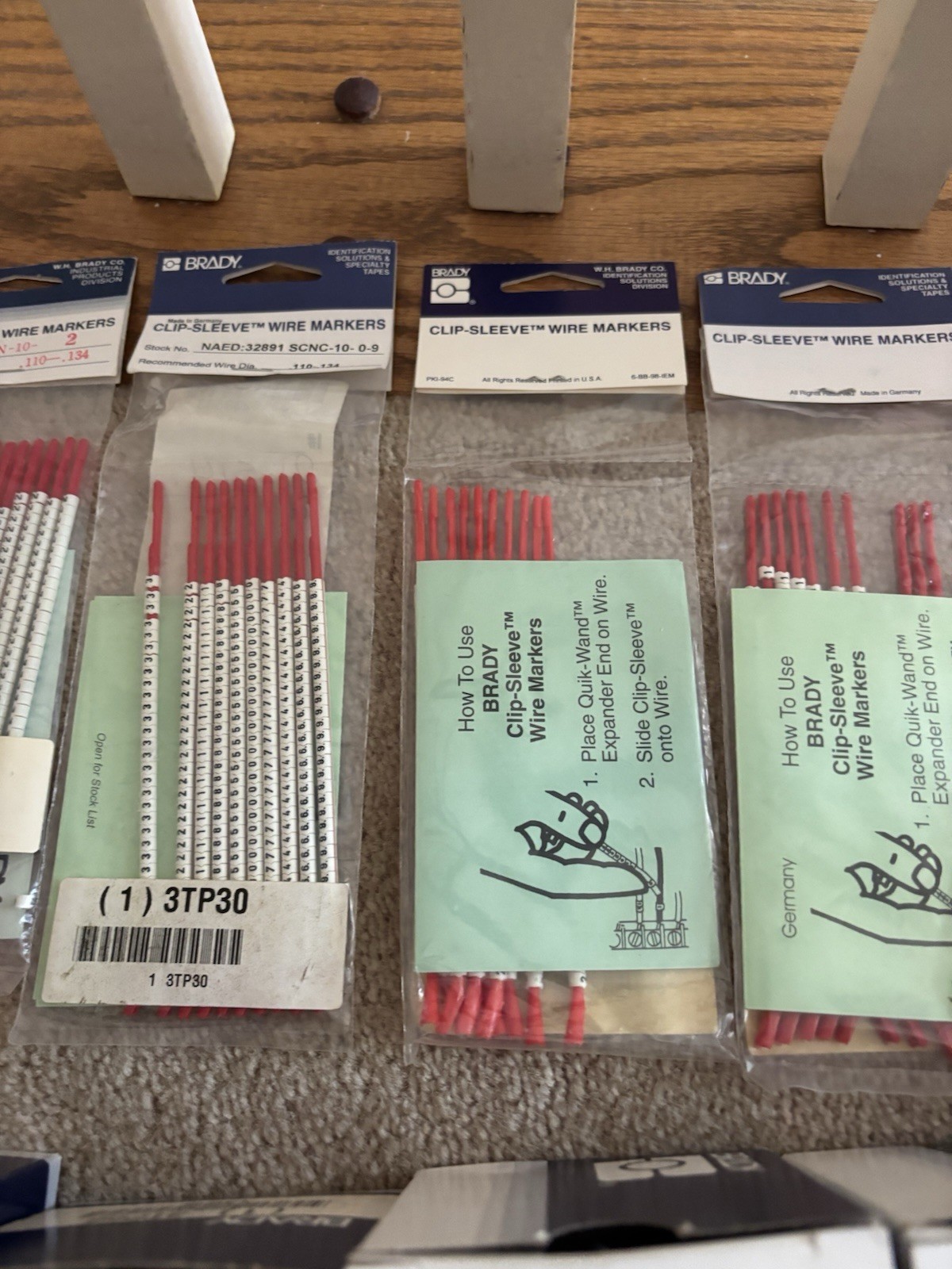 LOT OF BRADY WIRE MARKERS CLIP-SLEEVES, LABELS AND MORE BIG LOT--NEW