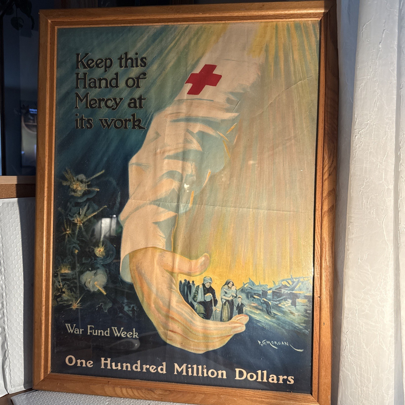 WW1 "Keep This Hand of Mercy as its Work" Red Cross Poster (20" X 27") 1918