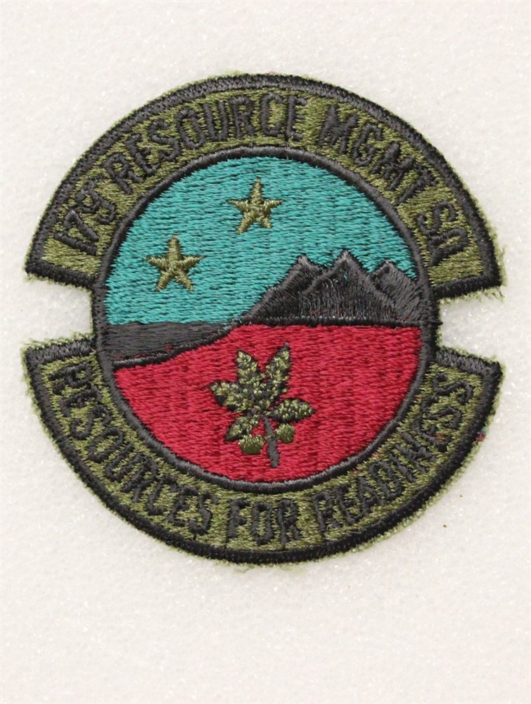 USAF Air Force Patch 4329: 178th Resource Management Squadron - subdued