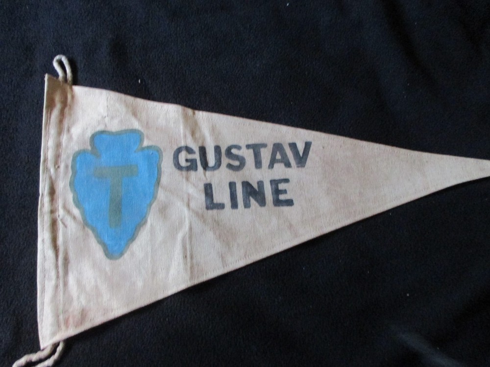 WWII US ARMY 36 TH TEXAS INFANTRY DIVISION GUSTAV LINE BARRACKS WALL  FLAG