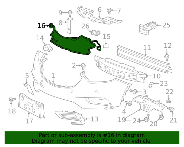 Genuine GM Front Object Alarm Sensor Wiring Harness 42506871