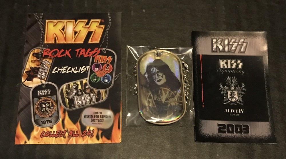 KISS 2010 Rock Tags Dog Tags #24 of 24 Foil Rainbow The Spaceman With Sticker