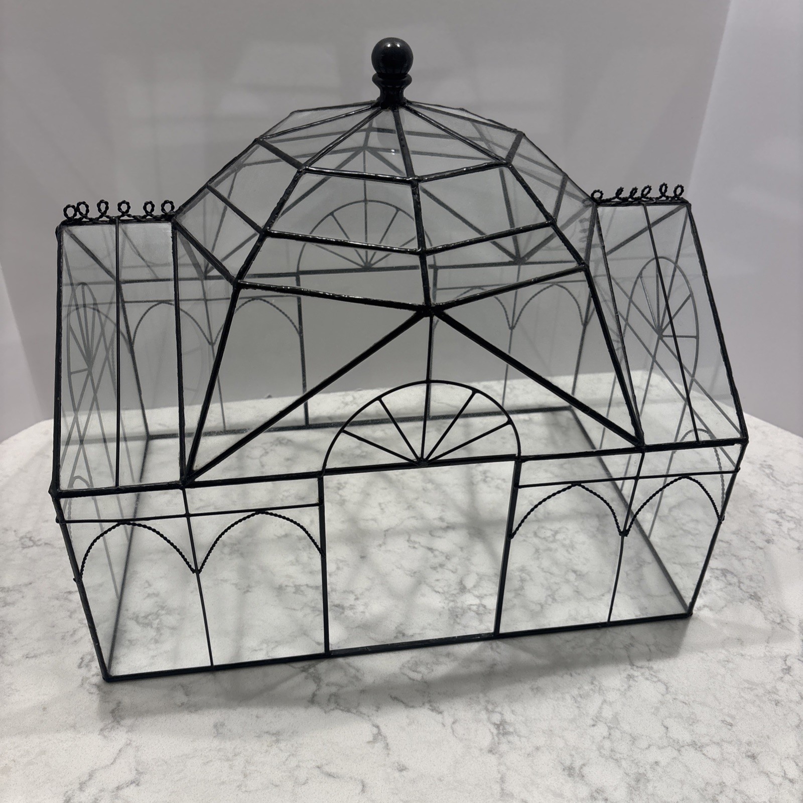 Vintage Garden Plant Glass Terrarium Gorgeous!