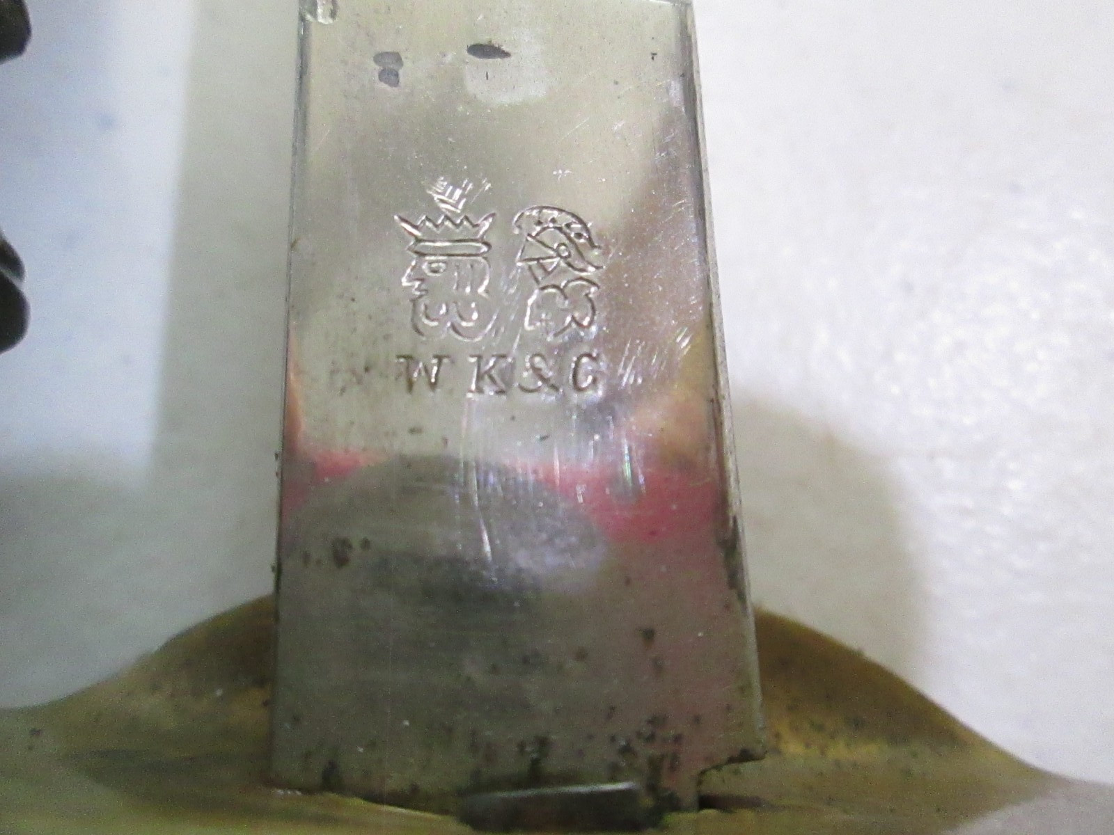 WWI GERMAN PRUSSIAN DRESS OFFICERS SWORD & SCABBARD FOLDING GUARD WKC MAKER #L99