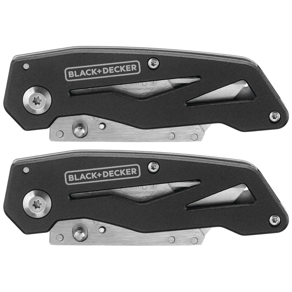 BLACK+DECKER Utility Knife, Folding, 2 Pack - BDHT10001