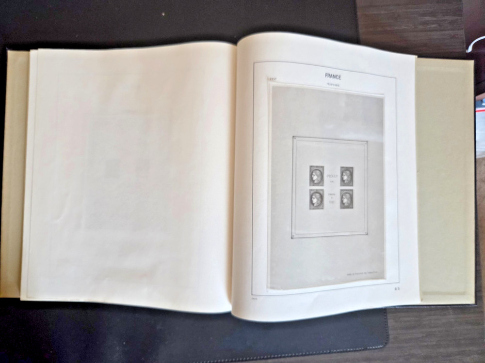 26052-France Davo Stamp Album Binder with Pages 1940-1950, NO Stamps