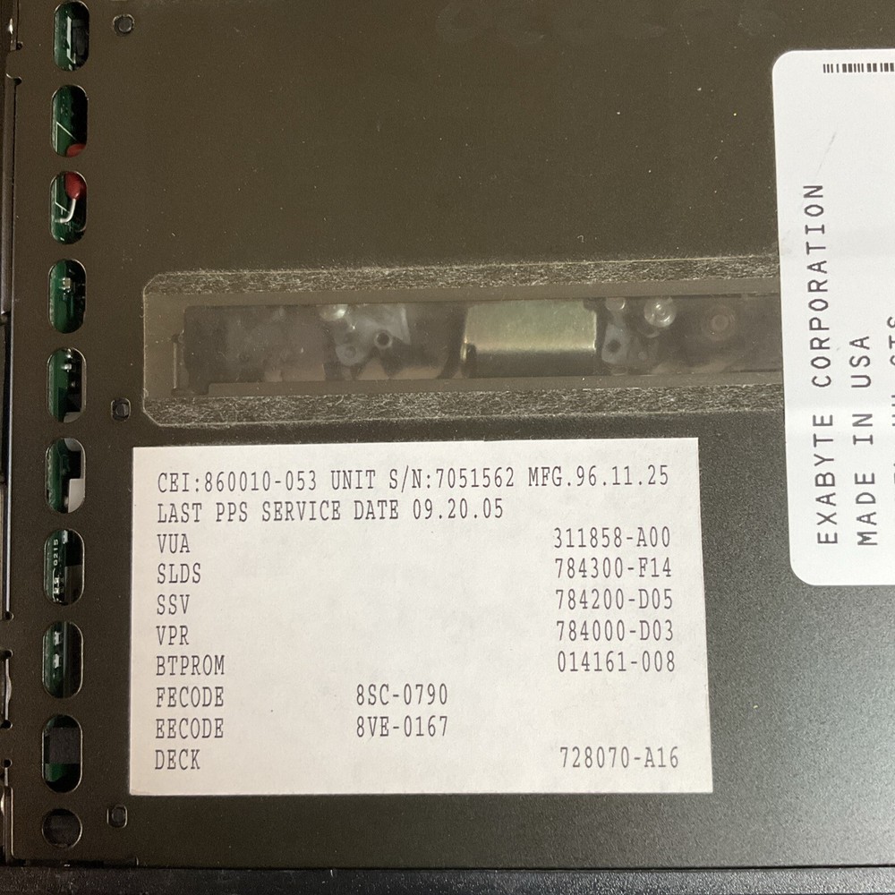 Exabyte HH Internal Tape Drive