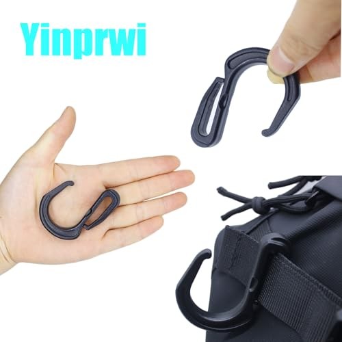 8PCS Plastic S Hook Clips Car Mesh Net Hook Elastic Rope Cord Hooks for