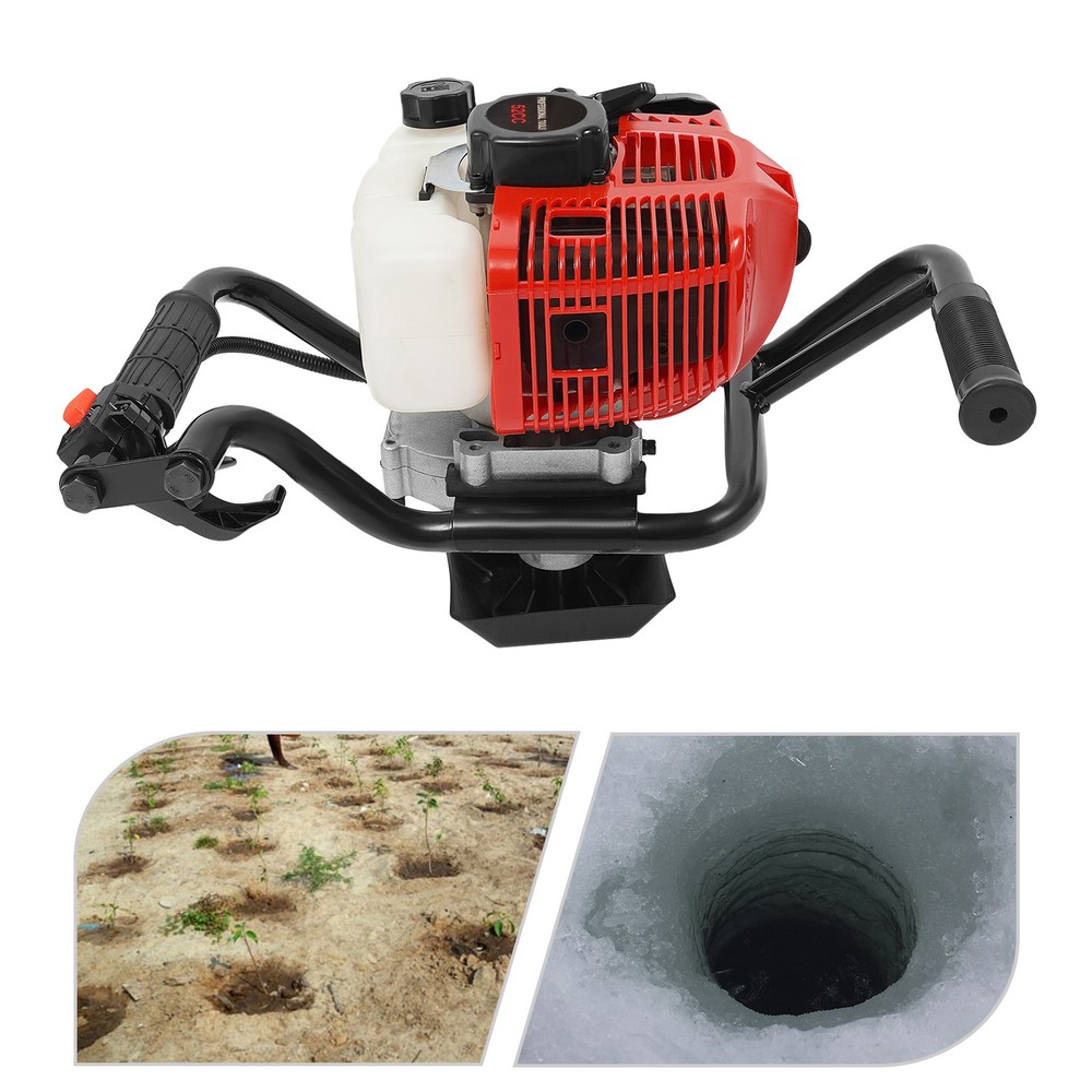 2HP 2-Stroke Gas Powered Hole Digger Motor Digging Drilling Engine 52CC