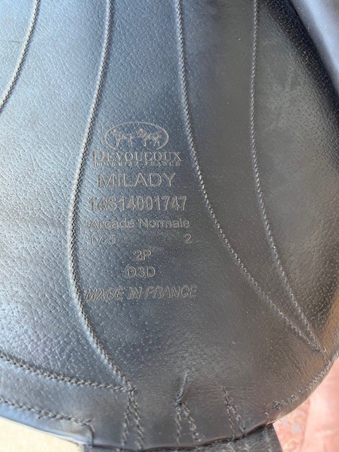 2014 Black Devoucoux Milady Dressage Saddle