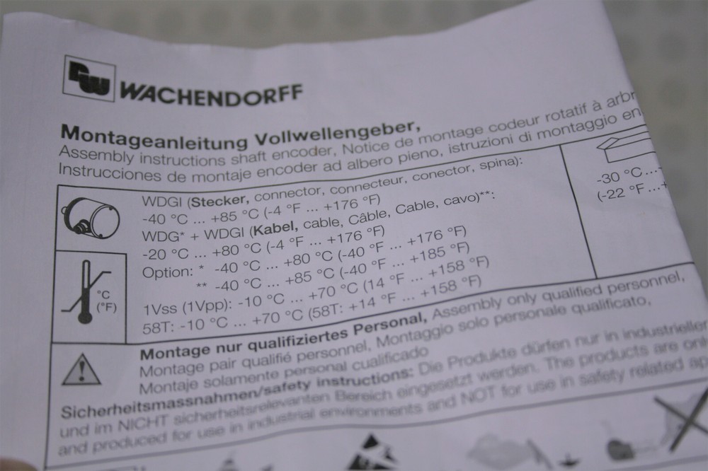 WACHENDORFF WDGI 58C-10-5000-AB-F05-SC5 Encoder