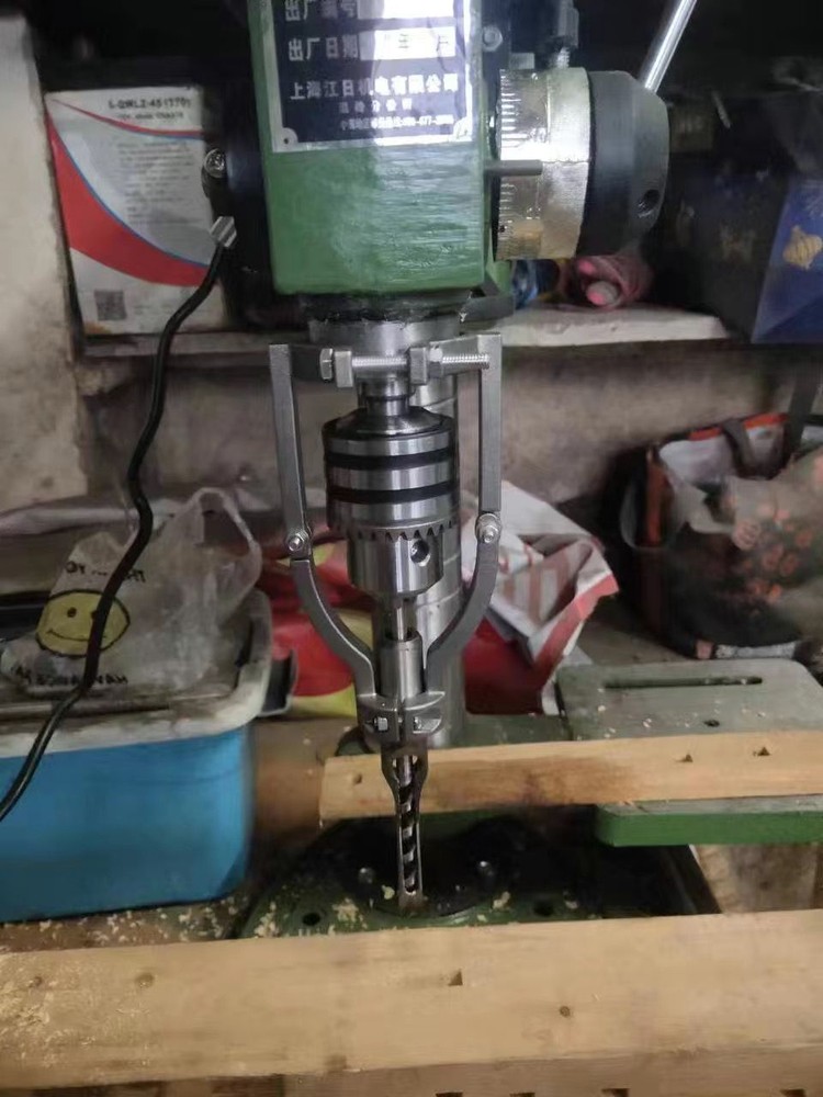 Square Hole Drill Bracket Table Drill Hand Drill Bracket Woodworking Tenoning