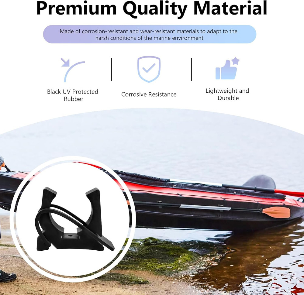 Boat Hook Holders, Rubber Push Pole Holder Quick Release Oar & Pole Holders with