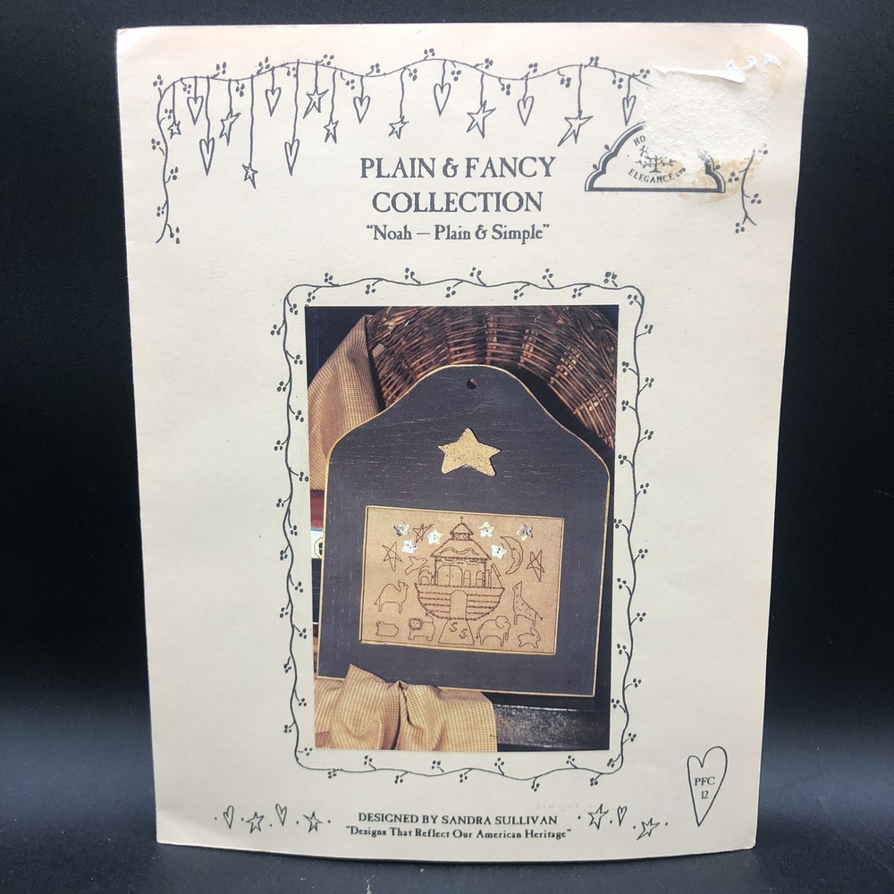 Vtg Plain & Fancy Collection Primitive Noah Plain & Simple Sandra Sullivan 1996