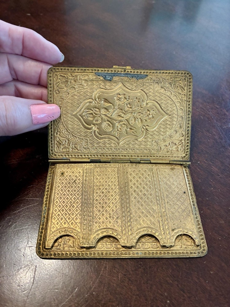 Antique Folding Needle Case Dated 1869 William Lewis Redditch