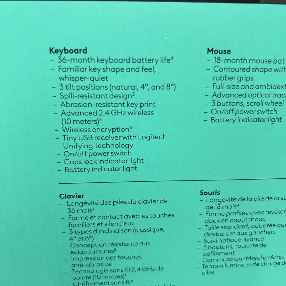 Logitech Advanced MK540 Keyboard Mouse Combo New