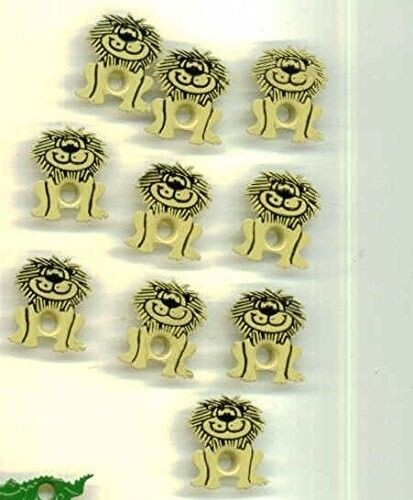 ZOO Eyelets - 1/8' - 2-toned Lions - 10pc