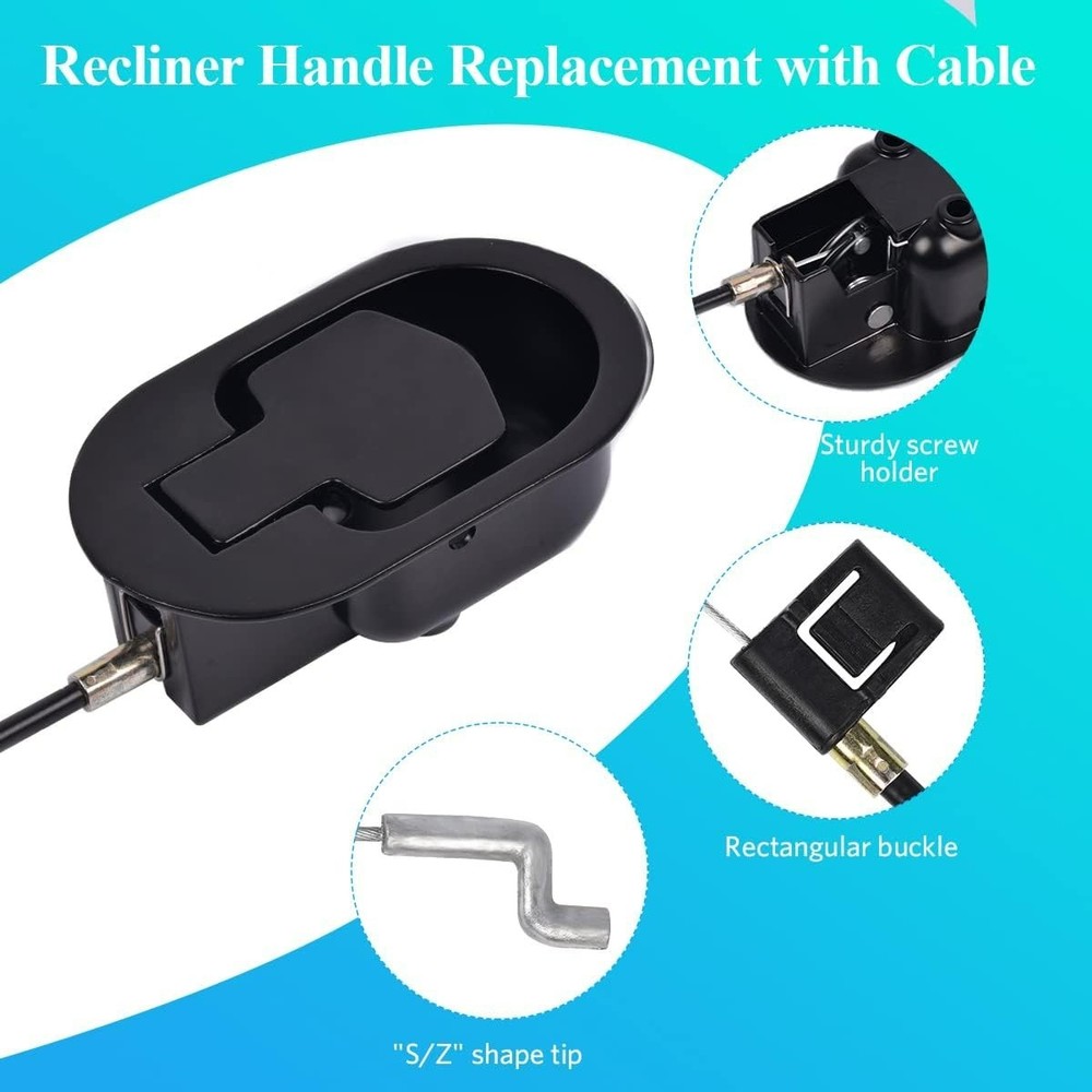 Mango reclinable con cable para sofá reclinable, tirador universal totalmente.