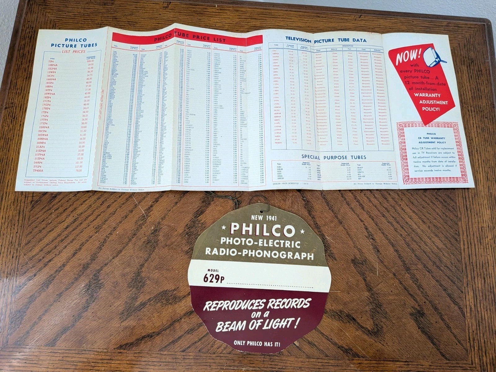 Large Lot Philco Salesman Dealer Advertising Items