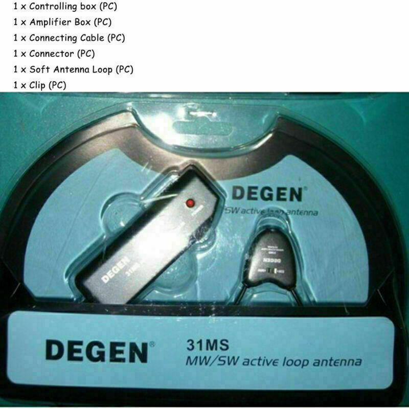 DEGEN DE31MS MW & SW Active Loop Antenna Indoor Active Soft Loop Antenna