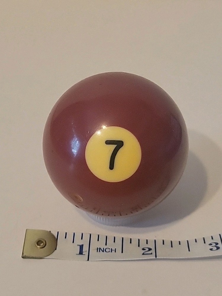 Vintage No. 7 Solid Red Pool Ball Billiard 2" Replacement (G)