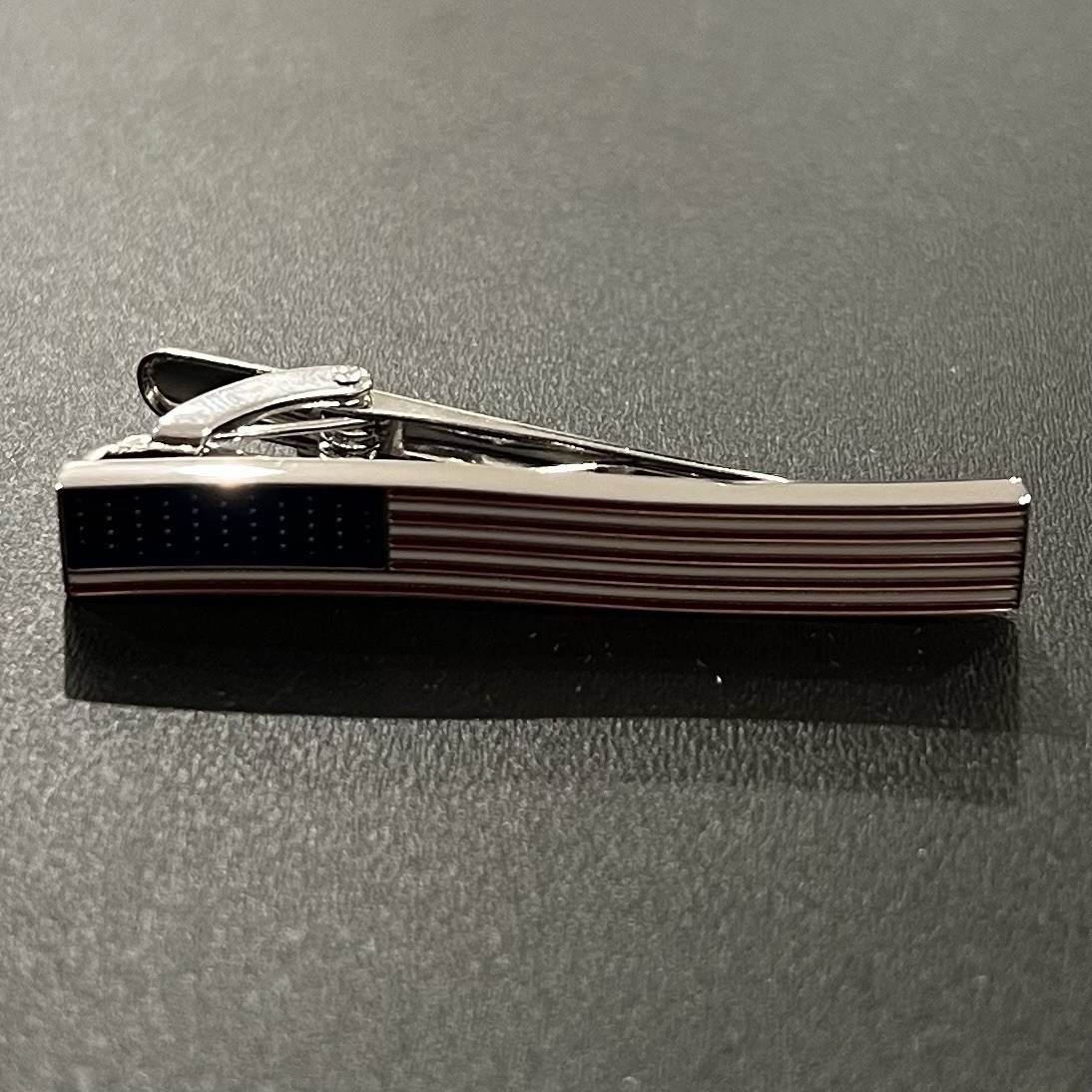 USA Flag Tie Clip Men Daily Wear Birthday Gift Tie Bar