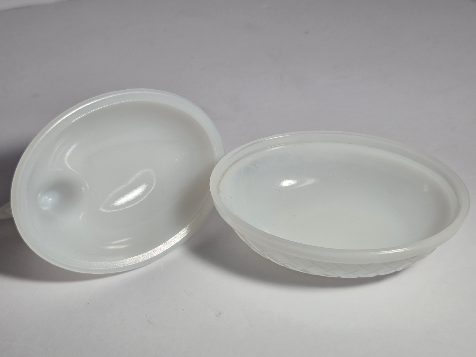 Vintage Milk Glass Hen on Nest Trinket Candy Dish White 4.25" MCM