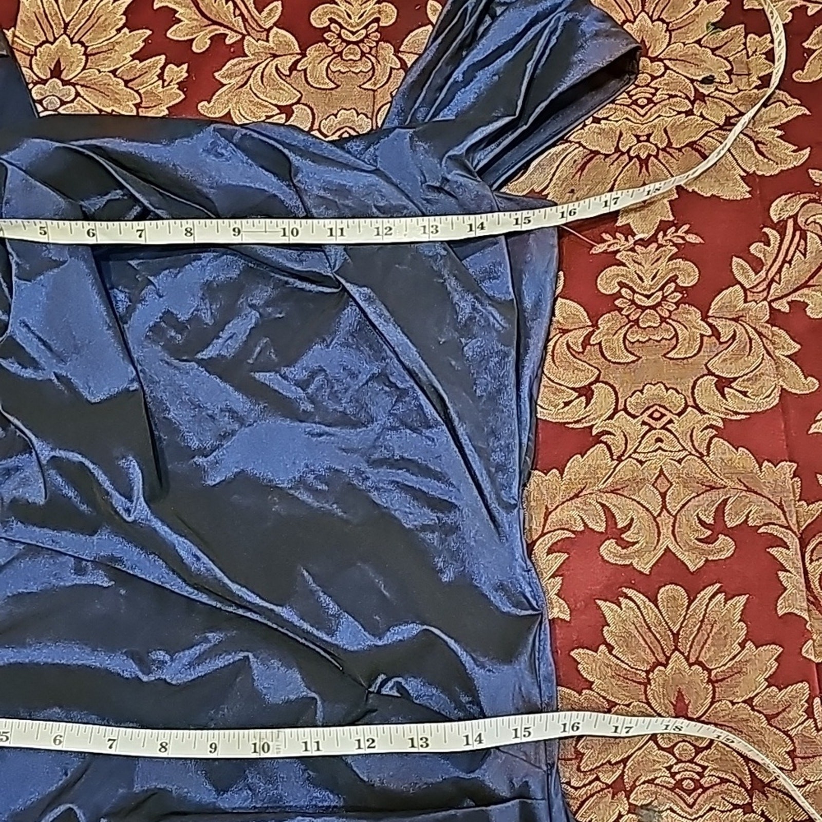 Tadashi NWOT Satin Blue Gown 4