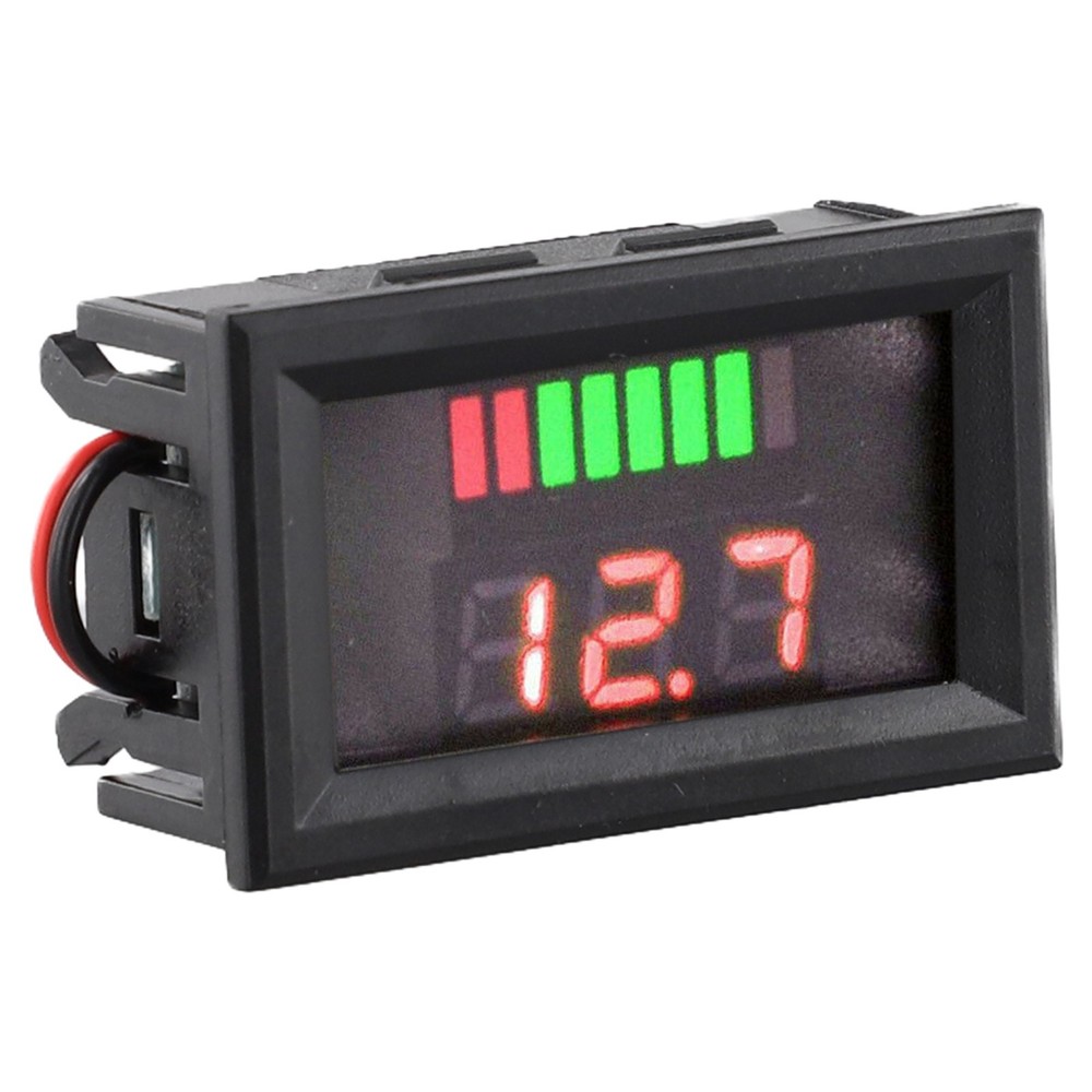 Car Voltage Digital LED Marine Meter Motorcycle Voltage Voltmeter 24V-60V